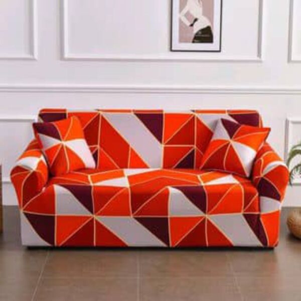 Housse en polyester Rouge - gris grille