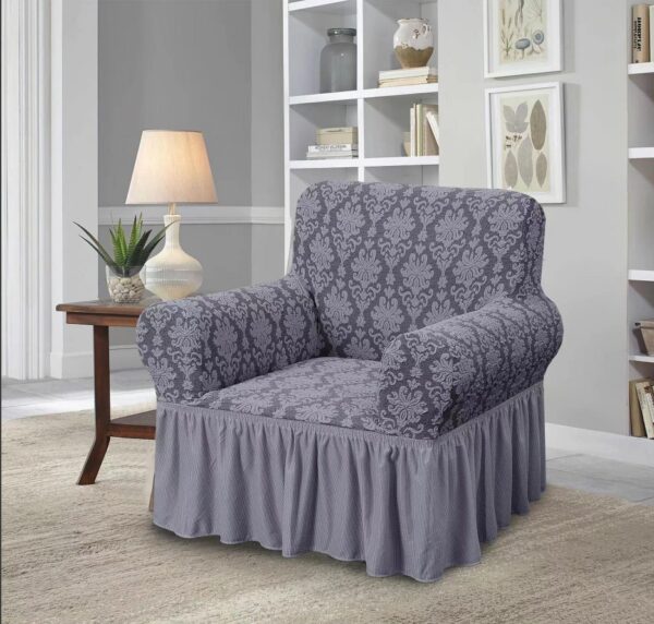 J9- Housse en jacquard motif grise