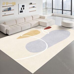 T3- Tapis - salon motifs bleu - jaune