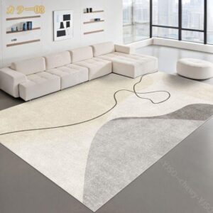 T5- Tapis - salon motifs beige - gris foncé