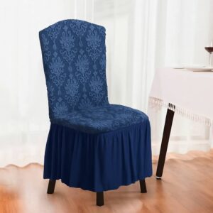 Housses de chaises Jacquard - bleu nuit