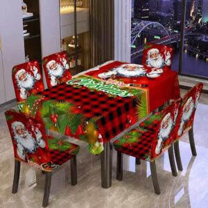 Housses de chaises et nappe polyester - motif4