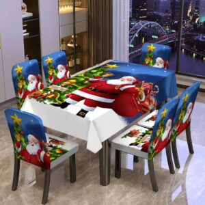 Housses de chaises et nappe polyester - motif8