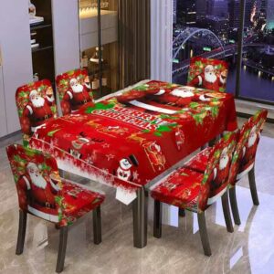 Housses de chaises et nappe polyester - motif12