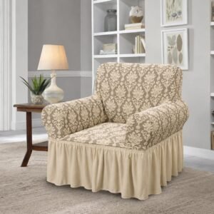 J6- Housse en Jacquard marron clair